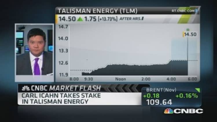 Carl Icahn takes stake in Talisman Energy