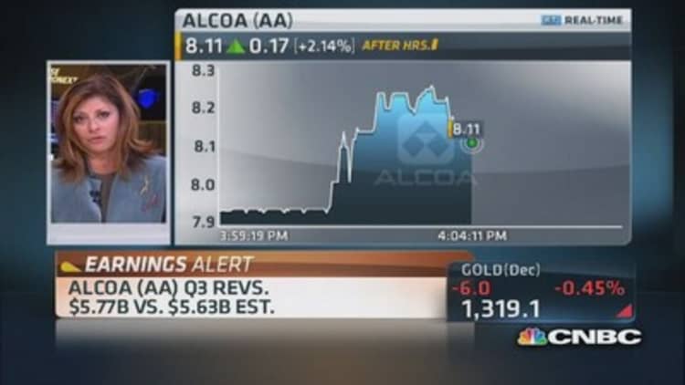 Alcoa reports Q3 earnings