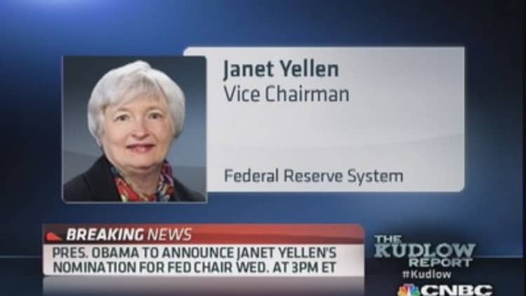President Obama to nominate Yellen for Fed Chair