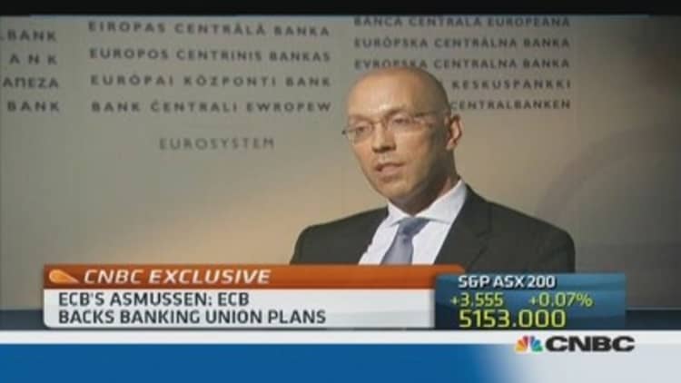'Joint authority' needed for banking union: ECB's Asmussen