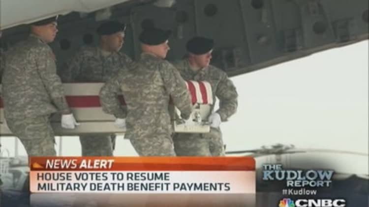 House votes on Military death benefit payments