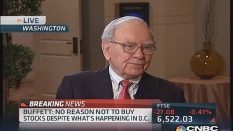 'Stocks are not selling at bubble levels': Buffett