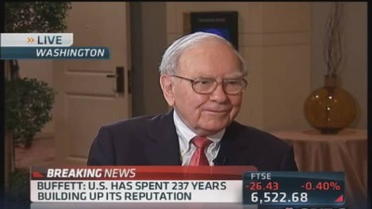 Buffett: 'Credit worthiness is like virginity'