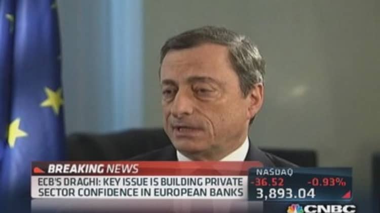 Mario Draghi: European banks are fragile