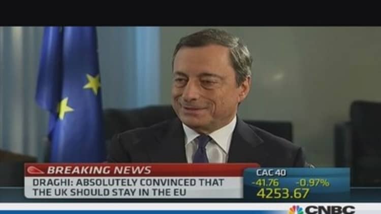 Draghi: Europe needs banking transparency