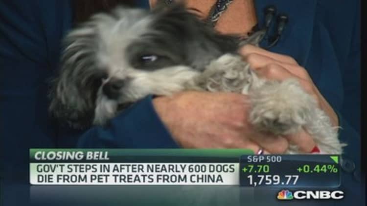 Nearly 600 pets die from treats out of China