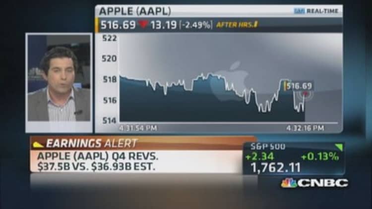 Apple reports Q4 earnings