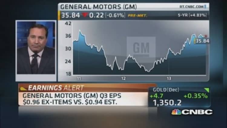 GM earnings better than expected