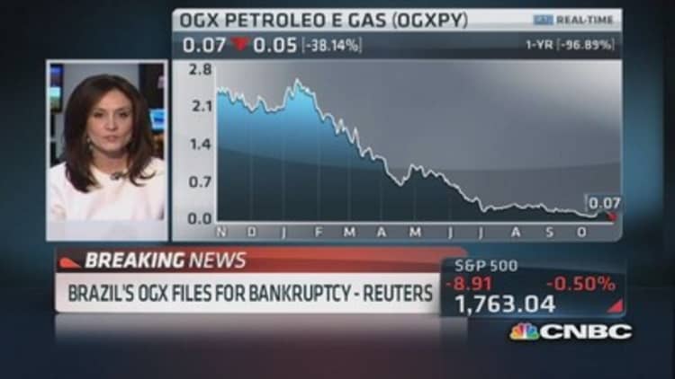 Brazil's OGX files for bankruptcy 