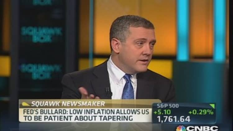 Low inflation means Fed can be patient: Bullard
