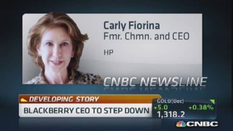 BlackBerry has run out of time: Fiorina