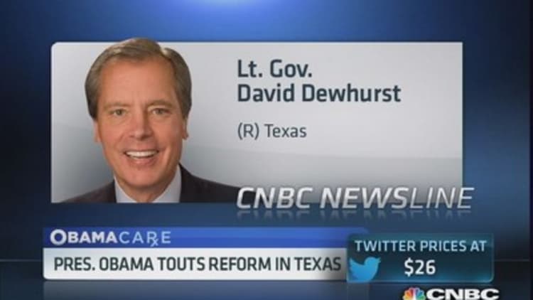 Texas Gov.: Working on free market alternatives to Obamacare