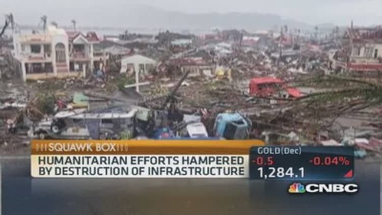 Aid efforts hampered in Philippines