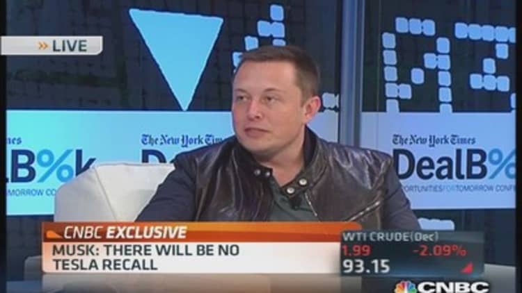 Musk: Tesla fire 'headlines are extremely misleading'