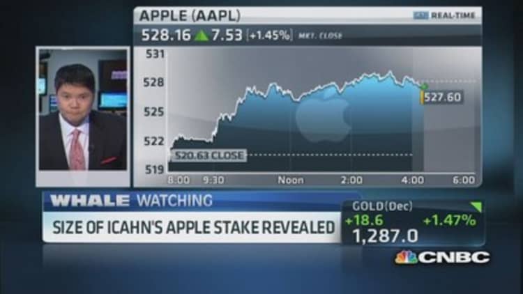 Icahn's Apple stake valued at $1.8B