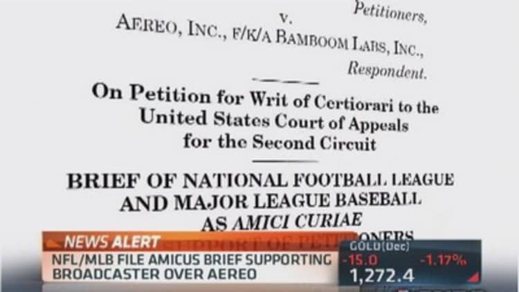 NFL and MLB file brief against Aereo