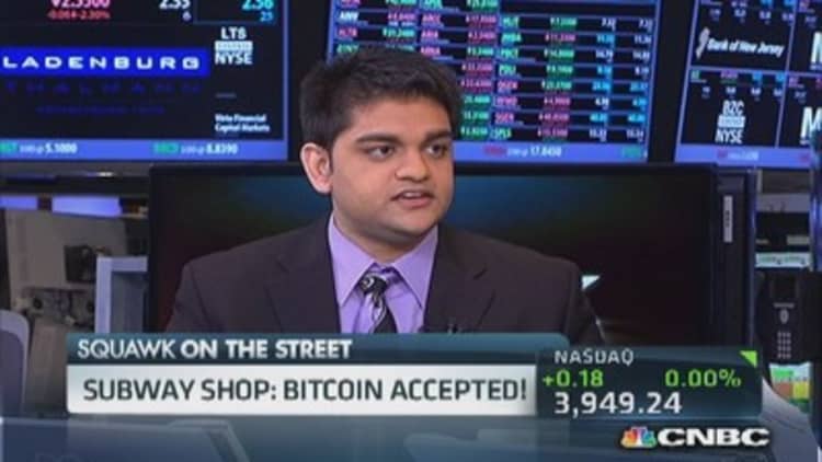 Subway franchisee accepting bitcoins