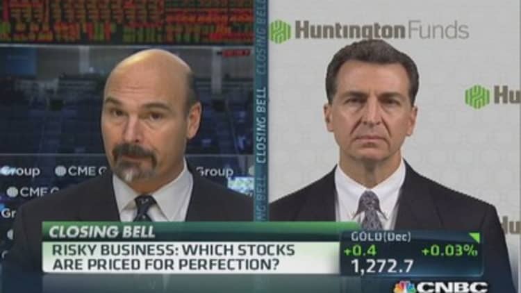 Risky business: Stocks priced for perfection