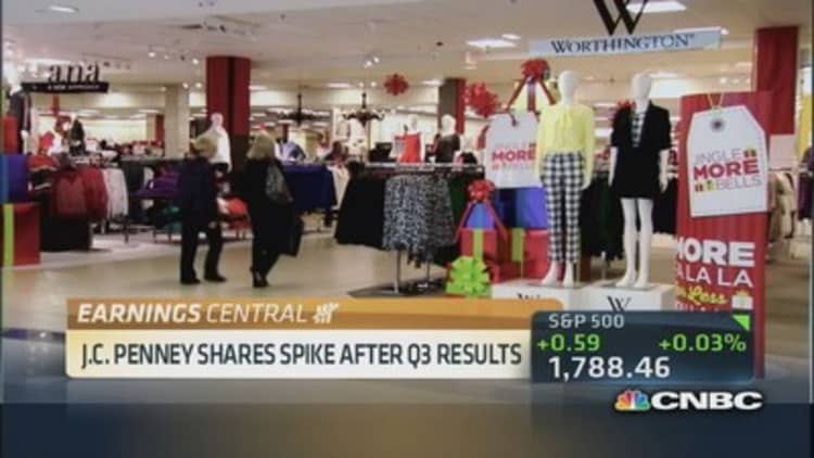 JC Penney moves higher after mixed earnings