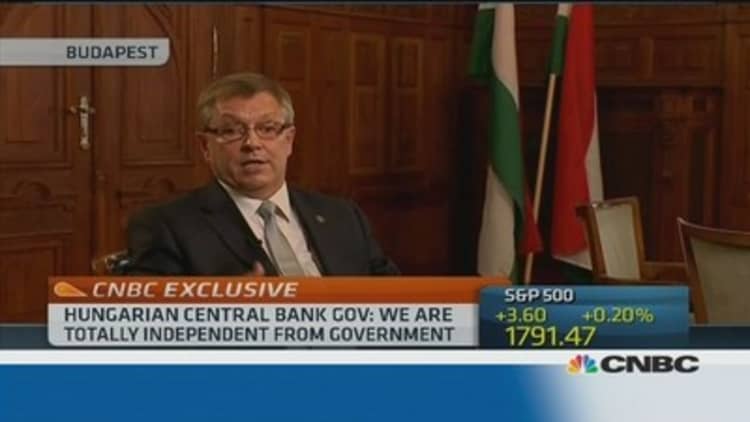Hungary's central bank is 'independent': Governor
