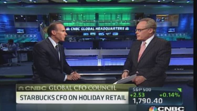 Starbucks CFO: Holiday is a fabulous time for us