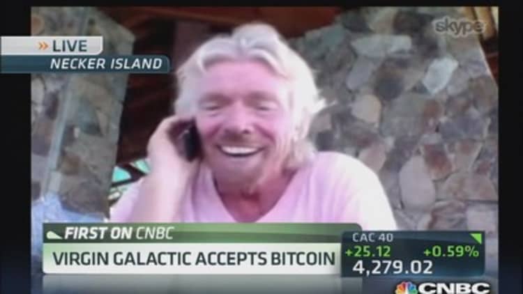 Branson backs bitcoin