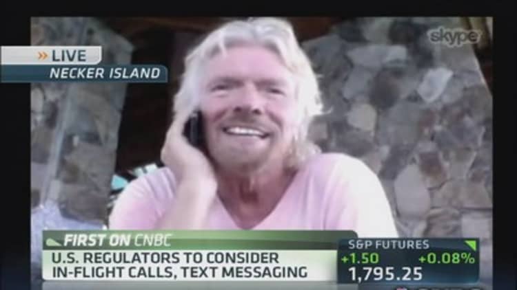 Branson: Likely to have 'talking cabins' on flights