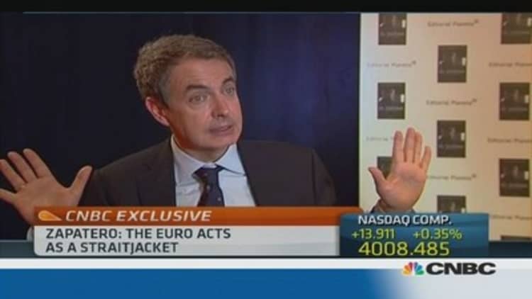 The euro was a 'straightjacket': Zapatero