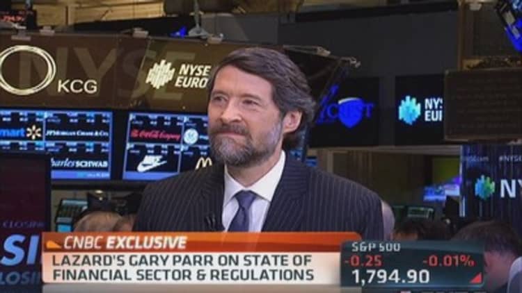 Lazard's Gary Parr: Volcker Rule is too complex