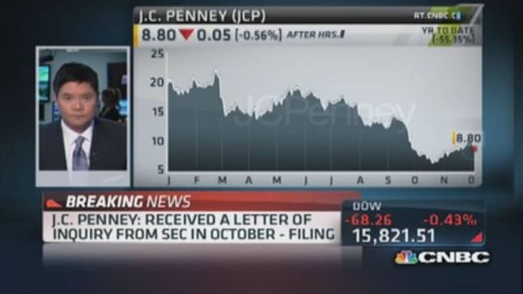 JCP receives letter of inquiry from SEC