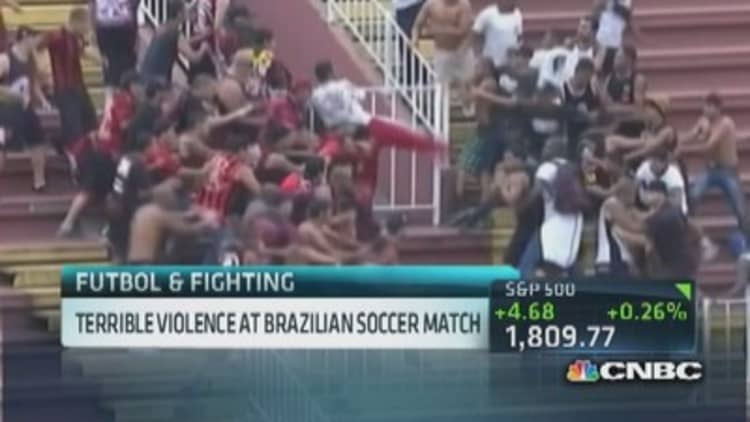 Terrible violence at Brazilian soccer match