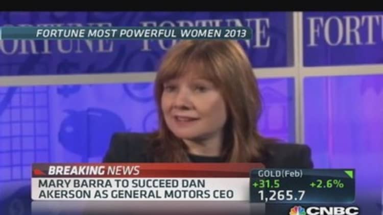 Mary Barra to succeed Akerson as GM CEO