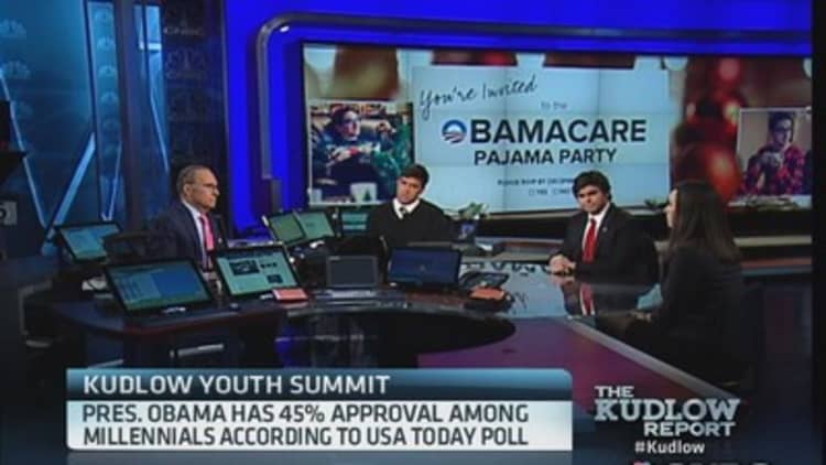 Kudlow youth summit: Obamacare's pajama party
