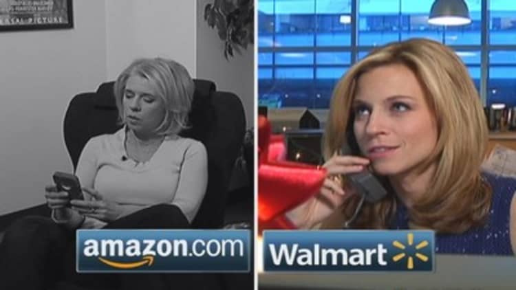 Race to the Gift: Jane's Amazon vs. Courtney's Walmart