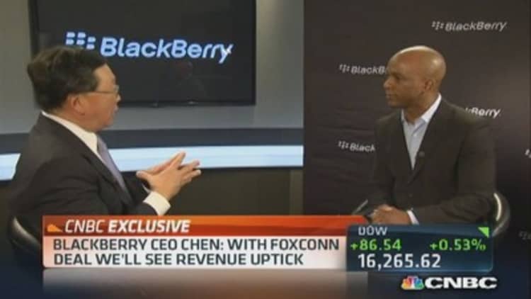 BlackBerry CEO: Foxconn taking on a lot of risk