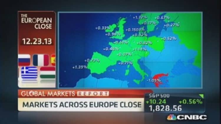 European markets trading higher