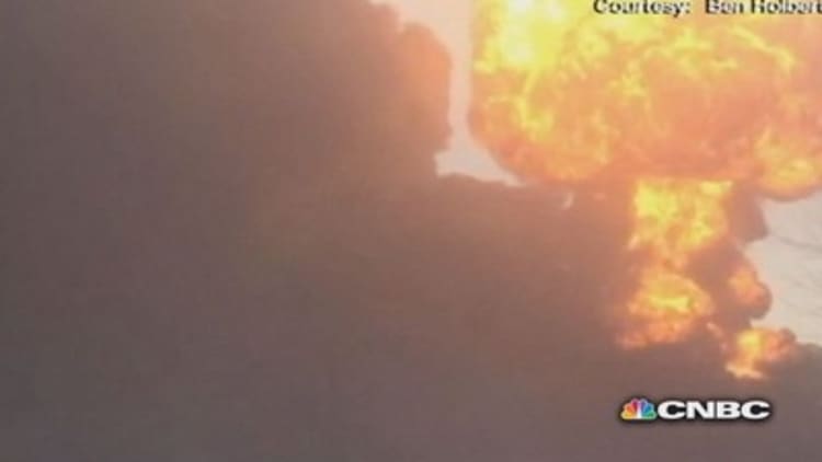 Oil train derailment in Casselton, ND