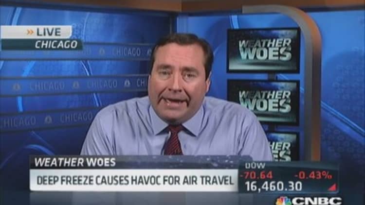 Deep freeze impact on airlines
