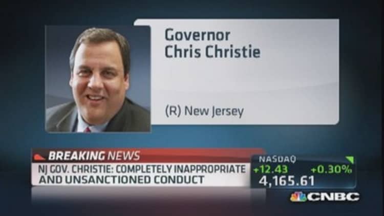 NJ Gov. Christie: Misled by staff member