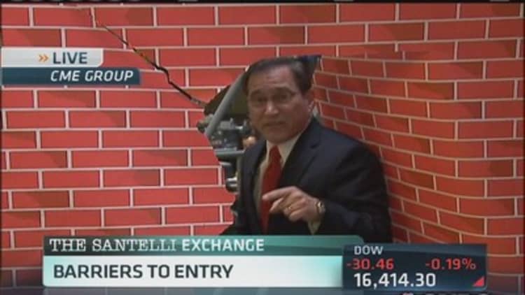 Santelli Exchange: Barriers to entry