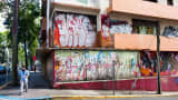 A vacant building in the Santurce neighborhood of San Juan, Puerto Rico.