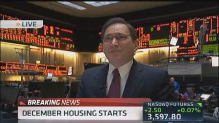 December housing starts down 9.8%