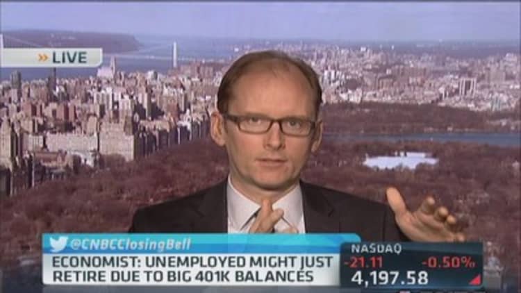 Big 401(k)s to blame for unemployment-rate drop?