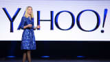 Yahoo President and CEO Marissa Mayer delivers a keynote address at the 2014 International CES in Las Vegas, Jan. 7, 2014.