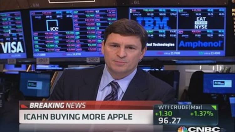Icahn 'tweets' he's buying more Apple
