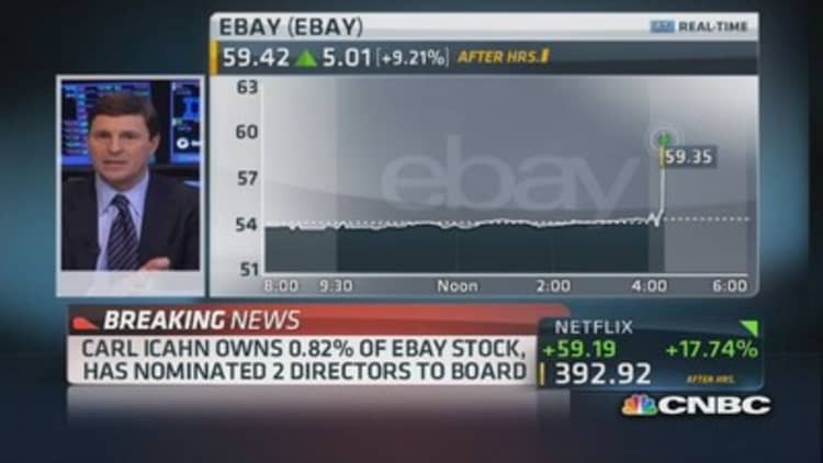 Icahn aims for eBay