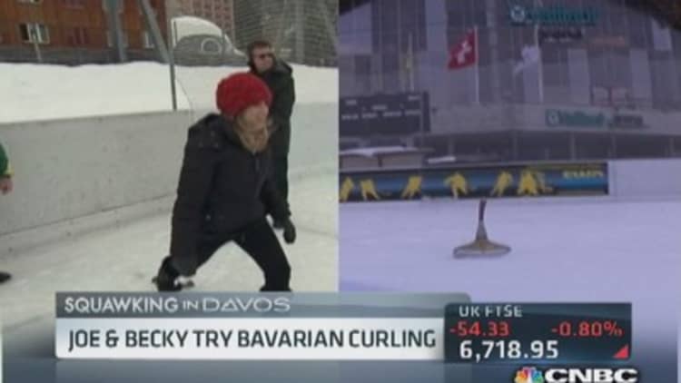 Joe & Becky try Bavarian curling