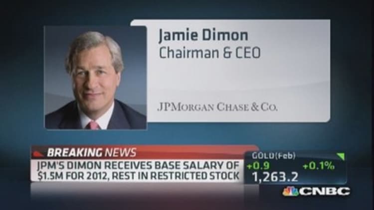 JPM's Dimon well compensated