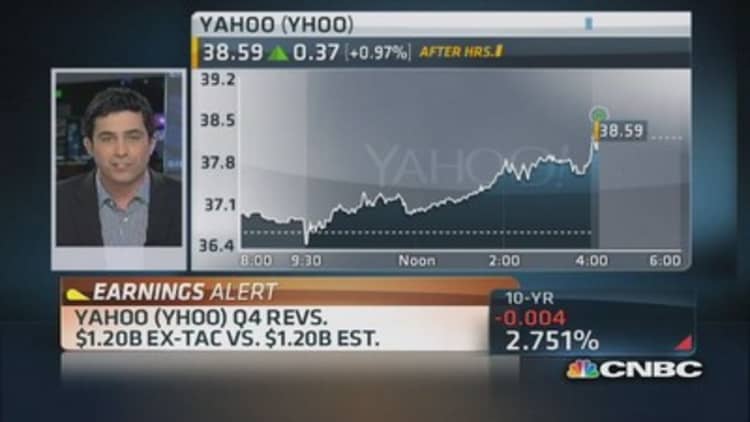 Yahoo Q4 earnings out