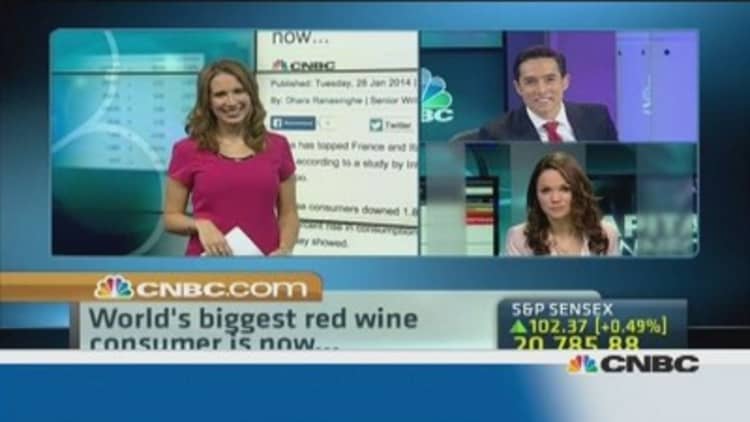 China beats France as top red wine consumer